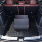 Car Trunk Organizer with Lid - Foldable & Collapsible Cargo Storage Box for SUV, Car, MPV & Home- Multi-Compartment Boot Organizer PU Leather - OOLVS