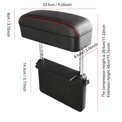 Adjustable Car Armrest Organizer Pad & Elbow Support Extender for Central Console - Universal Fit for Most Vehicles