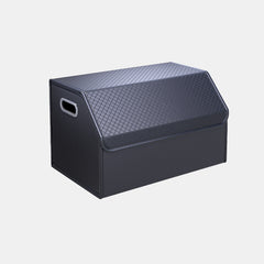 Car Trunk Organizer with Lid - Foldable & Collapsible Cargo Storage Box for SUV, Car, MPV & Home- Multi-Compartment Boot Organizer PU Leather - OOLVS