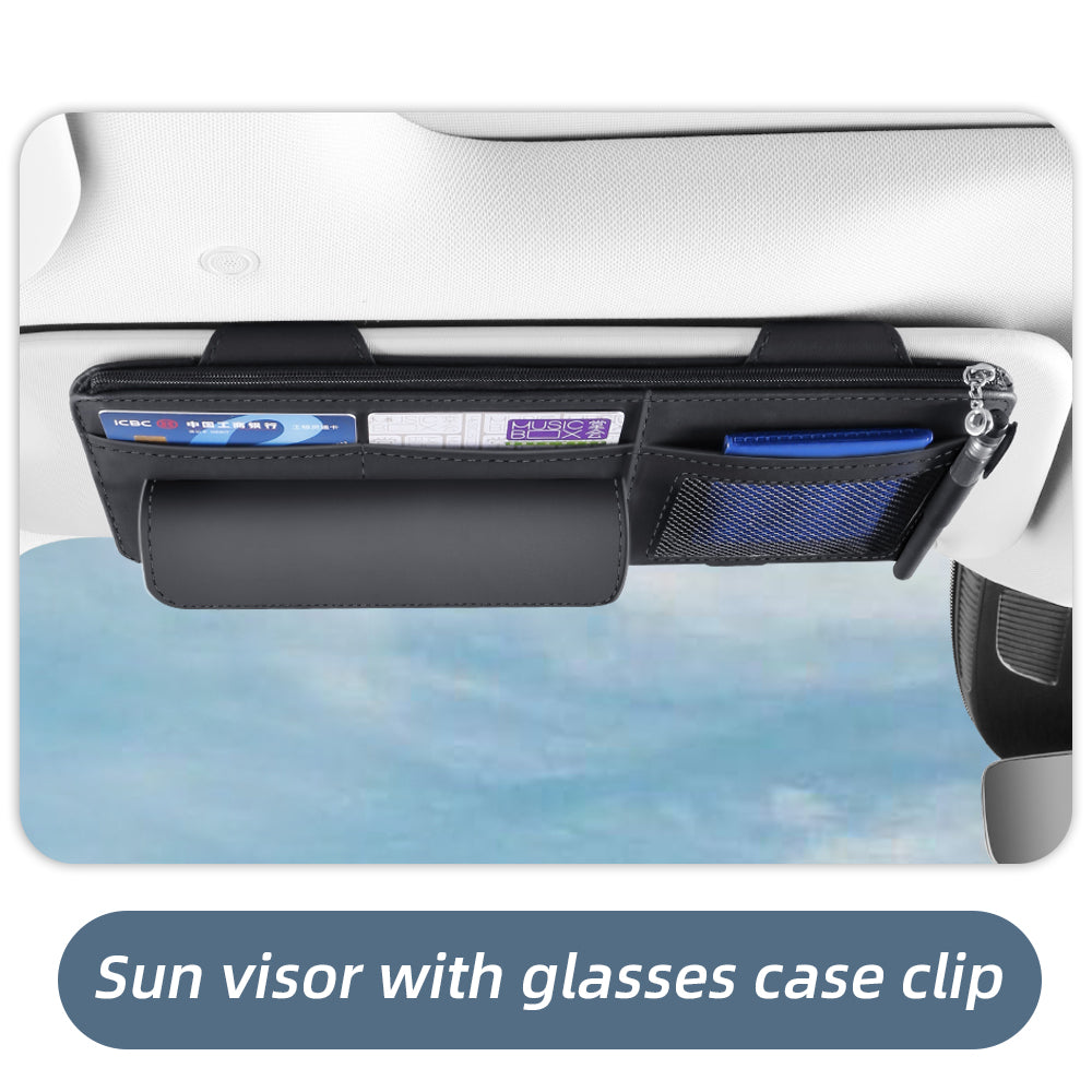 Car Sun Visor Organizer – Glasses & Card Holder for Car, Truck & SUV Interiors