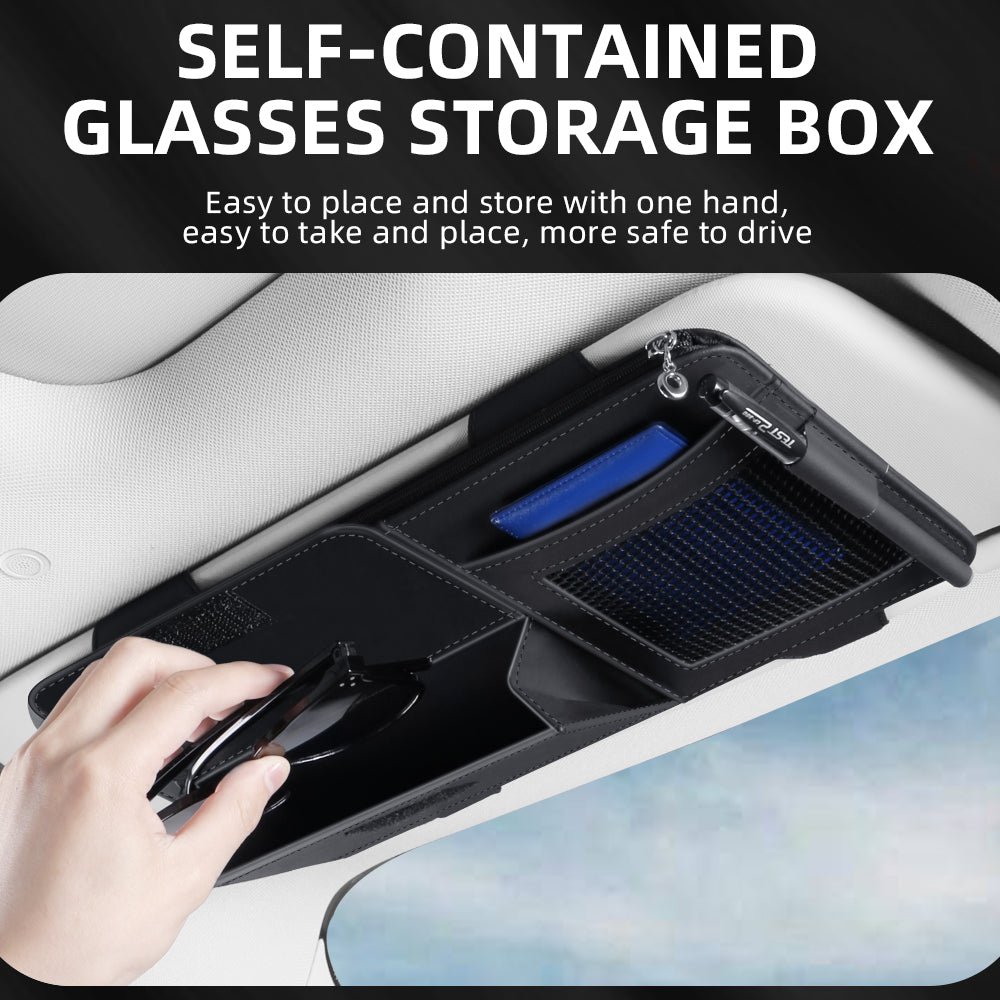 Car Sun Visor Organizer – Glasses & Card Holder for Car, Truck & SUV Interiors
