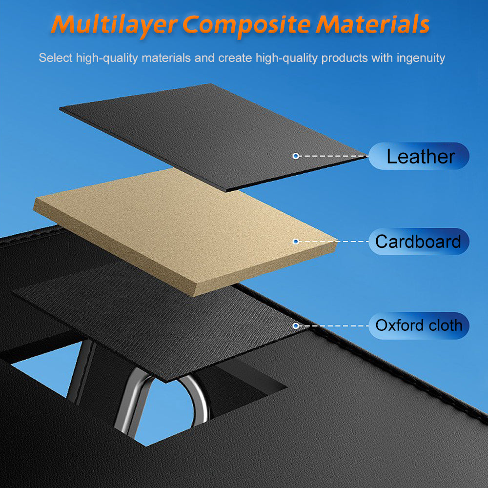 Car Trunk Organizer Storage Box PU Leather Vehicle Folding Collapsible Cargo Boot Organiser Box For SUV MPV Auto Seat Back Box