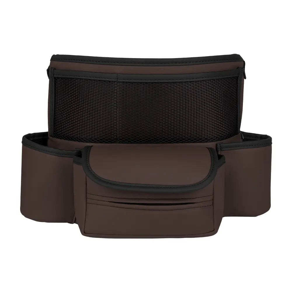 Nappa Faux Leather Seat-Gap Organizer – Large Capacity Purse & Console Double-sided Storage Bag Between Seats with Tissue Pockets & Phone Holder | OOLVS