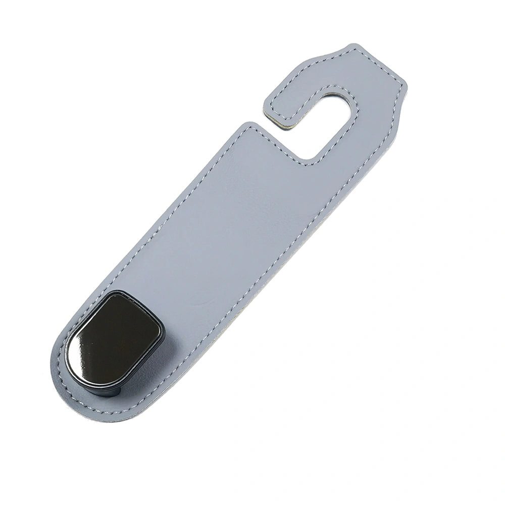 PU Leather Car Seat Headrest Hooks – Backseat Organizer Hangers for Purse, Groceries, Coat & Handbag – Universal Fit Vehicle Accessories (Set of 1)