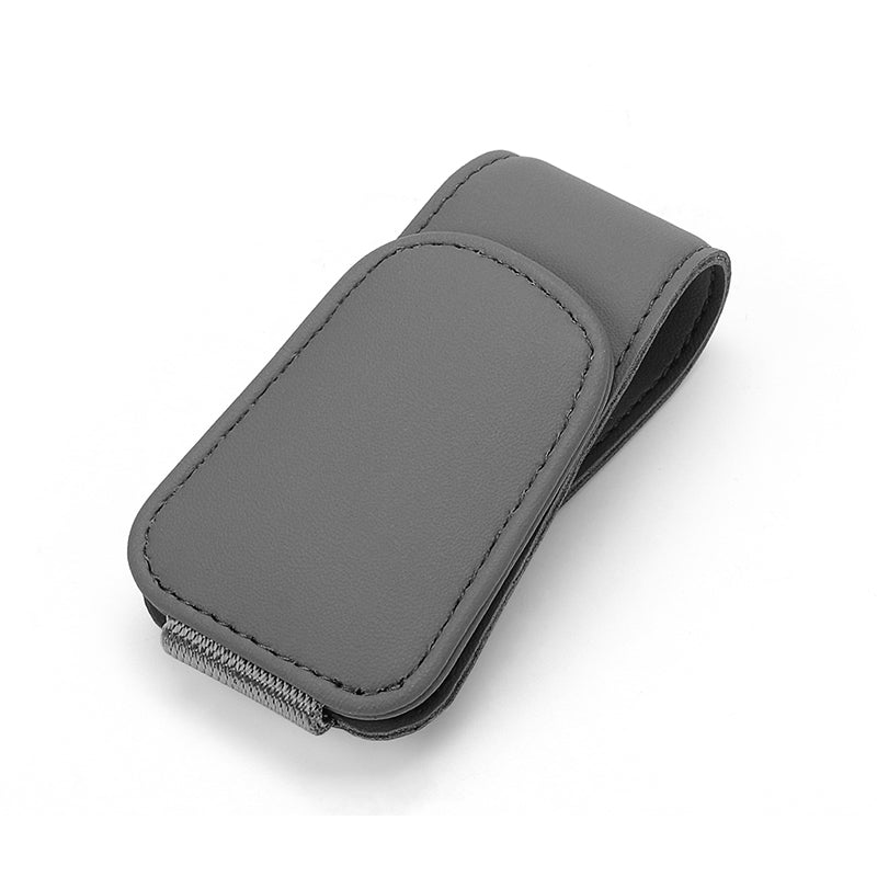 Magnetic Leather Sunglasses Holder for Car Visor - Universal Fit with Ticket Clip | OOLVS