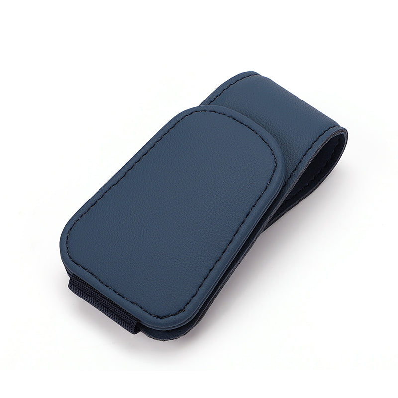Magnetic Leather Sunglasses Holder for Car Visor - Universal Fit with Ticket Clip | OOLVS