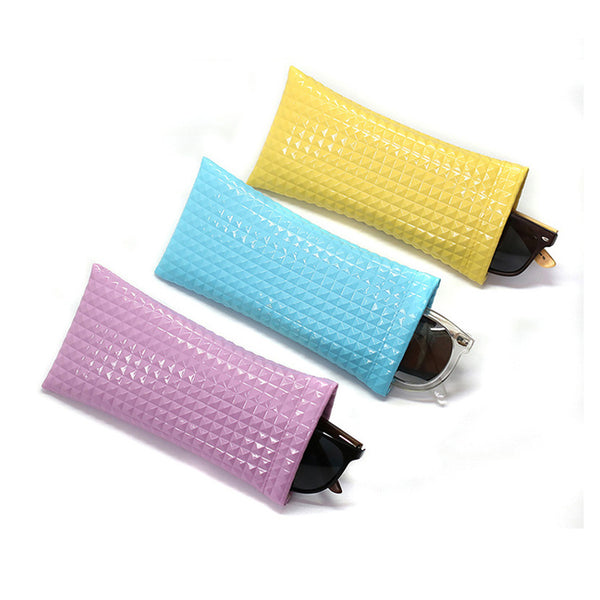 Classic sunglasses Pouch PU leather Elastic Opening Portable Waterproof Storage Bag