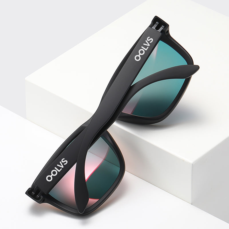 OOLVS Men Sports Polarized Sunglasses, Driving Fishing Cycling Square Sun Glasses, Protective Glasses, Classic Women Spectacles Fashion Frame Gafas De Sol