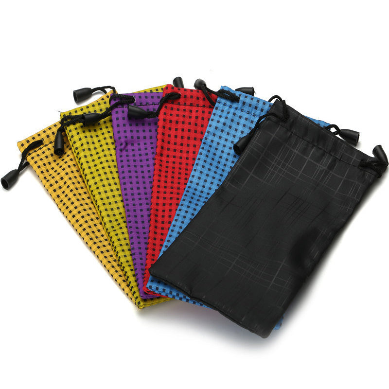 5 Pieces Sunglasses Microfiber Pouch, Waterproof Storage Bag, Glasses Cleaning Bag, Small Items Shrink Bag, 5 Pcs Random Style & Random Color