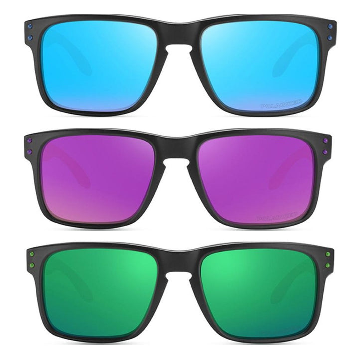 OOLVS Men Women Fashion Outdoor Sports Cycling Sunglasses Polycarbonate Full-rim Frame UV400 Polarized Lens OS9210B