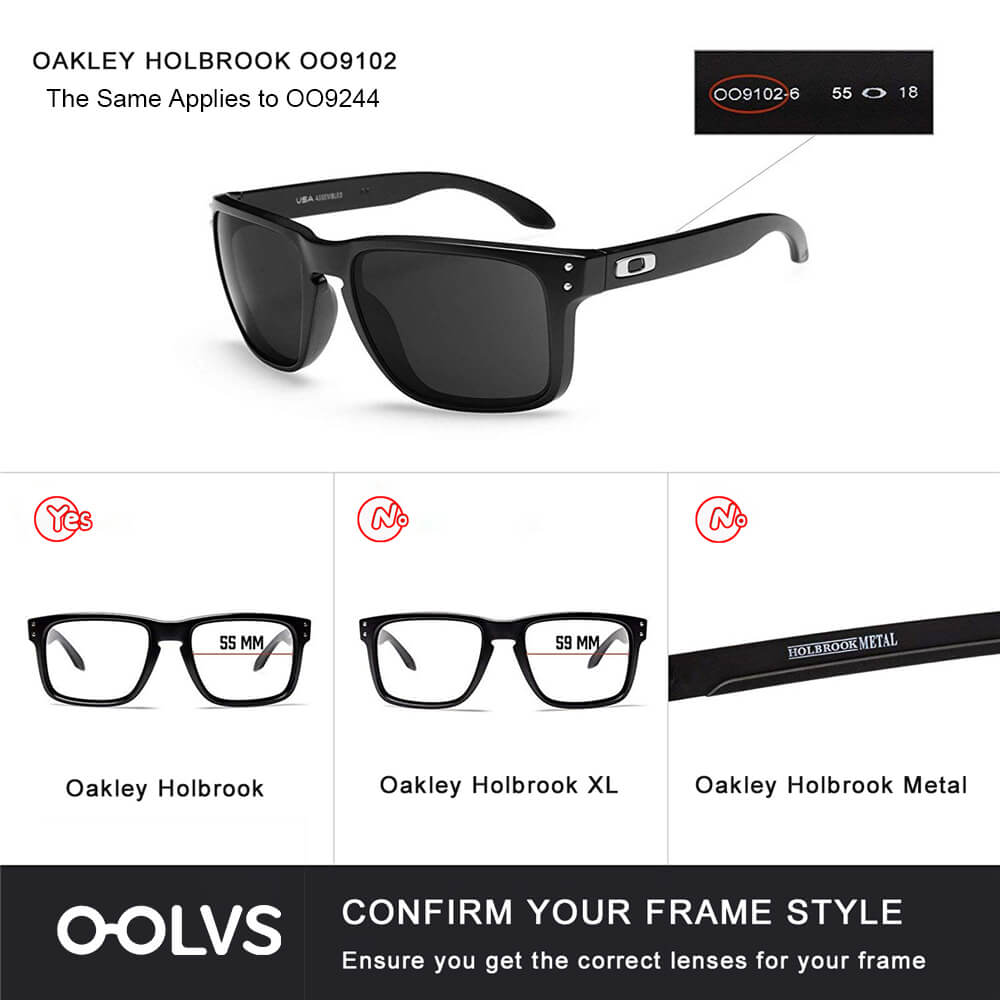 OOLVS Replacement Lenses for Oakley Holbrook OO9102 Sunglasses