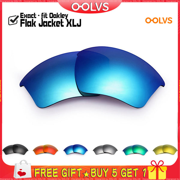 Buy 5 Get 1 Replacement Lenses for Oakley Half Jacket 2.0 Sunglasses (Compatible Lens Only) - OOLVS Polarized Lens
