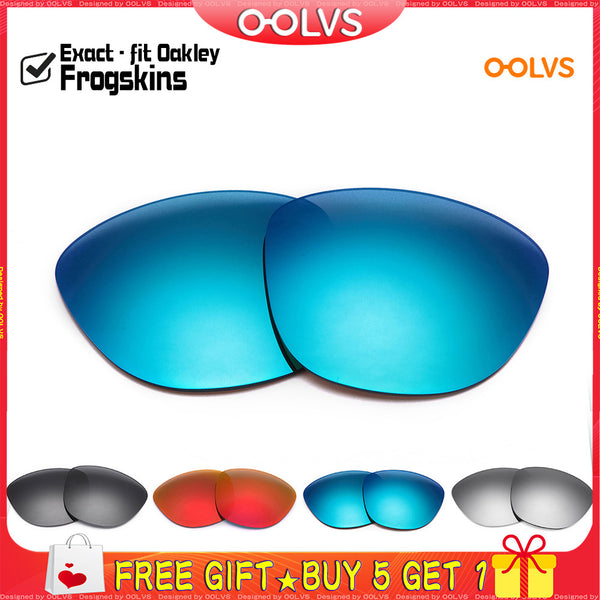 Buy 5 Get 1 Replacement Lenses for Oakley Frogskins Sunglasses (Compatible Lens Only) - OOLVS Polarized Lens