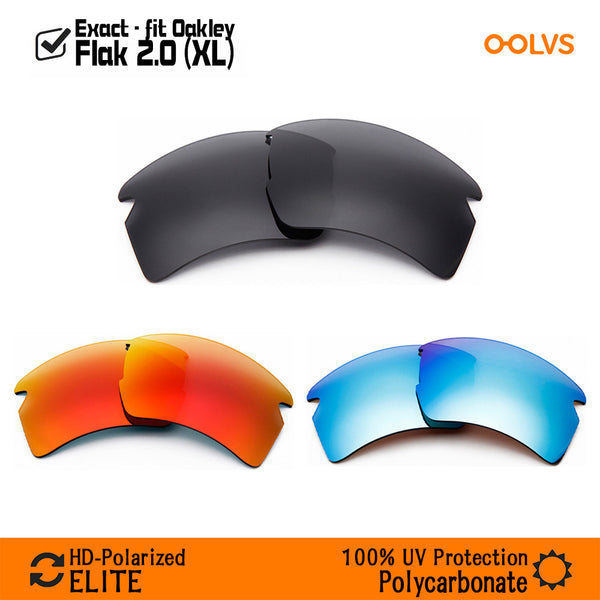 3 Pairs Replacement Lenses for Oakley Flak 2.0 XL Sunglasses (Compatible Lens Only) - OOLVS Polarized Lens