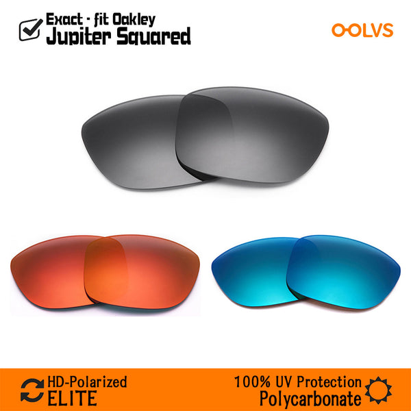 3 Pairs Replacement Lenses for Oakley Jupiter Squared Sunglasses (Compatible Lens Only) - OOLVS Polarized Lens