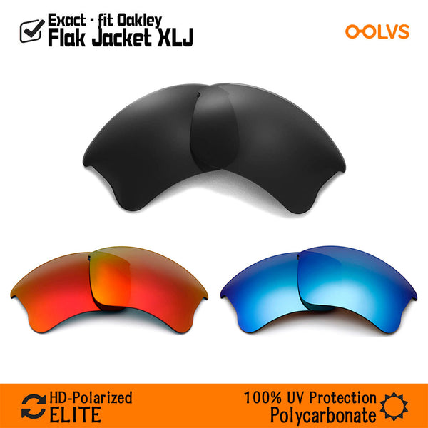 3 Pairs Replacement Lenses for Oakley Flak Jacket XLJ Sunglasses (Compatible Lens Only) - OOLVS Polarized Lens
