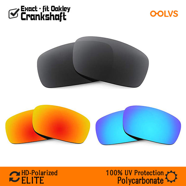 3 Pairs Replacement Lenses for Oakley Crankshaft Sunglasses (Compatible Lens Only) - OOLVS Polarized Lens