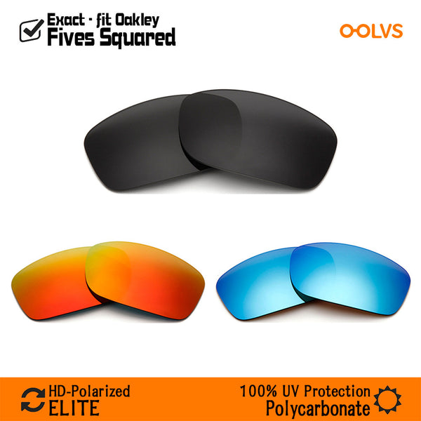 3 Pairs Replacement Lenses for Oakley Fives Squared Sunglasses (Compatible Lens Only) - OOLVS Polarized Lens