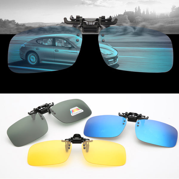 OOLVS Ultra-Light Clip-On Polarized Sunglasses 180 ° Rotation Suitable Myopic Glasses Use CS000-2N/3N