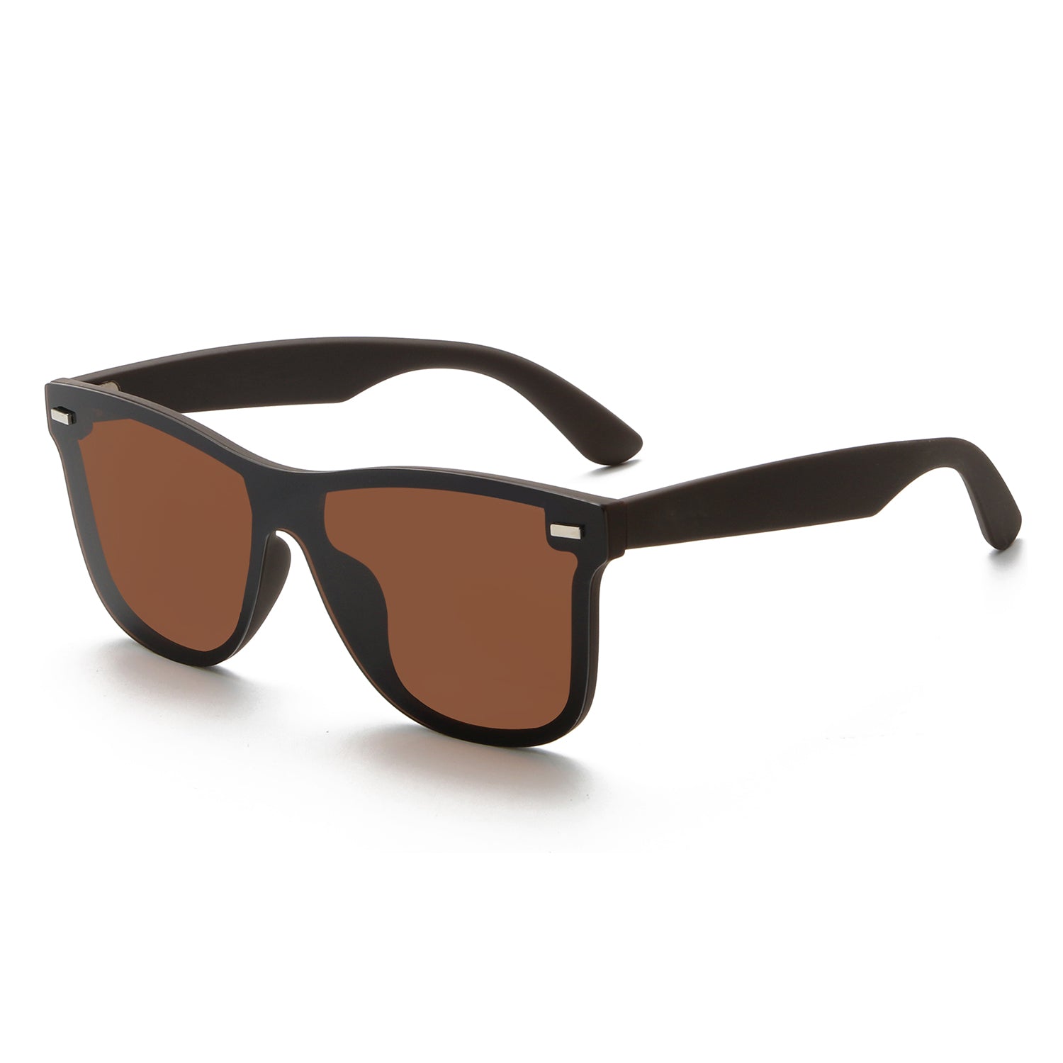 Classic Men's Polarized Sunglasses One-Piece Lens UV400 Outdoor Fishing Gafas De Sol - OOLVS MS167-3N