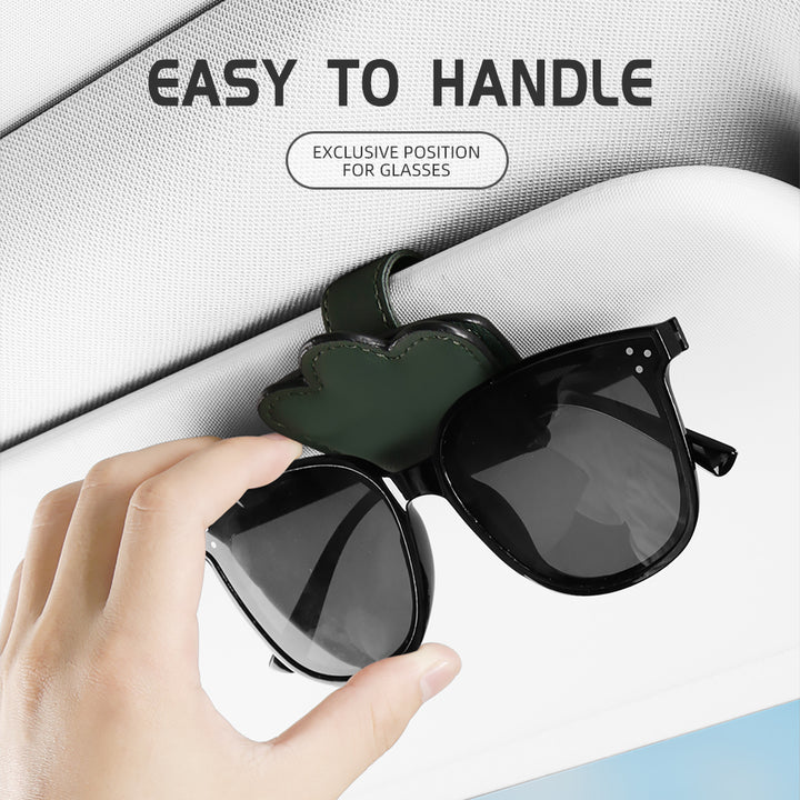 Magnetic Adsorption Car Sun Visor Organizer Sunglasses Holder