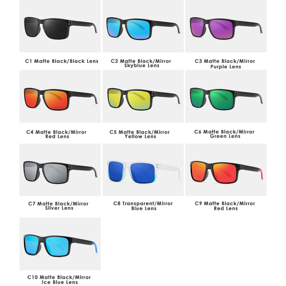 OOLVS Men Women Fashion Outdoor Sports Cycling Sunglasses Polycarbonate Full-rim Frame UV400 Polarized Lens OS9210B