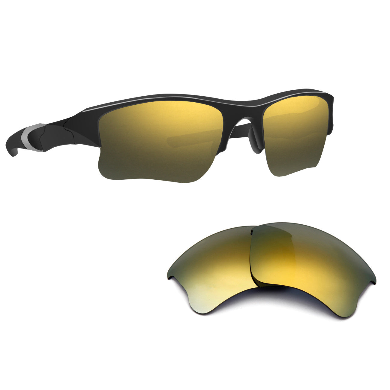 Replacement Lenses for Oakley Flak Jacket XLJ Sunglasses (Compatible Lens Only) - OOLVS Polarized Lens