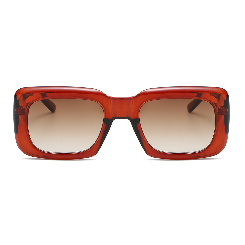 OOLVS Fashion Sunglasses For Women's Metal Frame Full-rim UV400 Polycarbonate Lens Butterfly Glasses WS112-2N