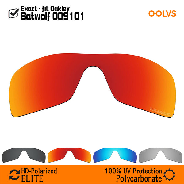 Replacement Lenses for Oakley Batwolf OO9101 Sunglasses (Compatible Lens Only) - OOLVS Polarized Lens