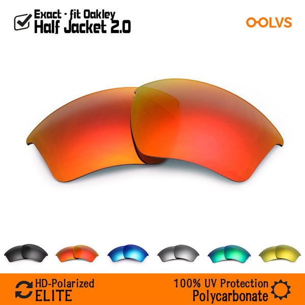 Replacement Lenses for Oakley Half Jacket 2.0 Sunglasses (Compatible Lens Only) - OOLVS Polarized Lens