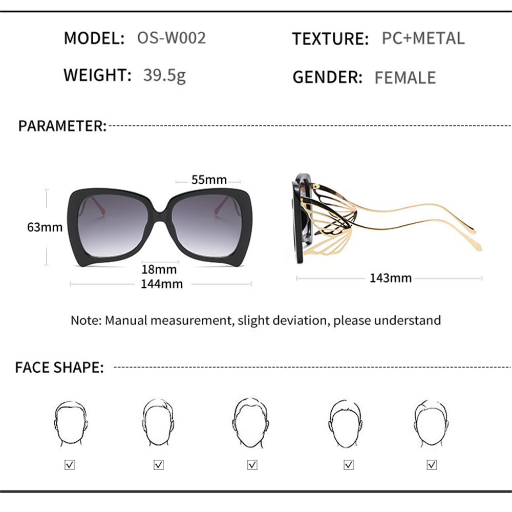 OOLVS Butterfly Sunglasses For Women's OS-W002