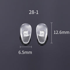 100 Pairs OOLVS Transparent Glasses Nose Pads OS-A003