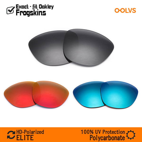 3 Pairs Replacement Lenses for Oakley Frogskins Sunglasses (Compatible Lens Only) - OOLVS Polarized Lens