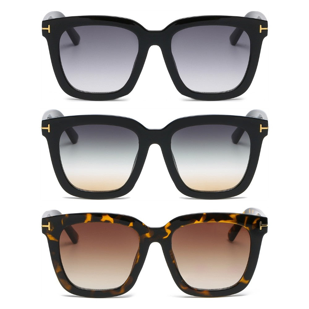3 Pairs OOLVS Square Sunglasses For Women's OS-W004