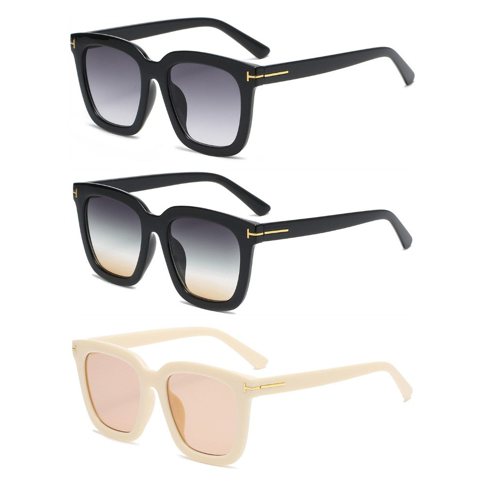 3 Pairs OOLVS Square Sunglasses For Women's OS-W004