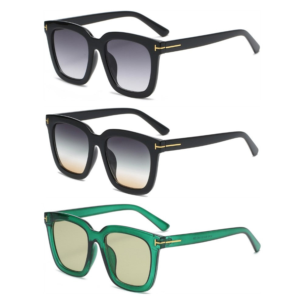 3 Pairs OOLVS Square Sunglasses For Women's OS-W004