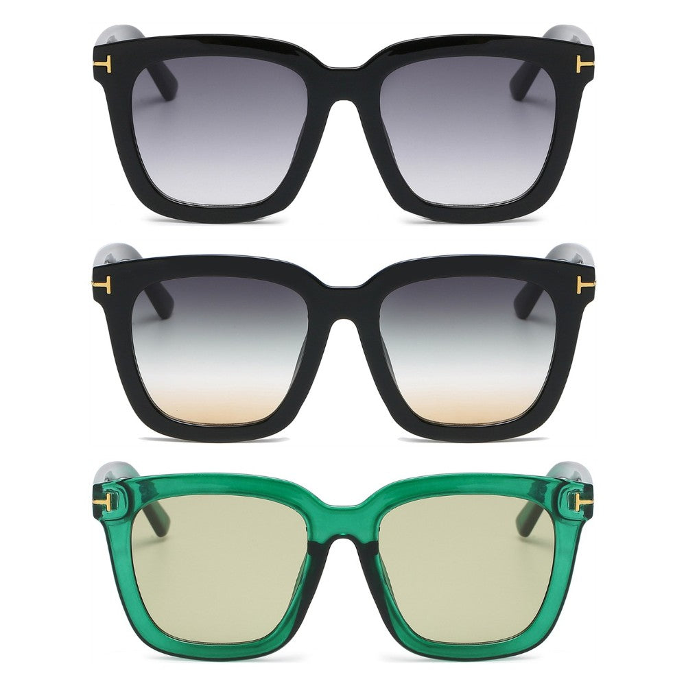 3 Pairs OOLVS Square Sunglasses For Women's OS-W004
