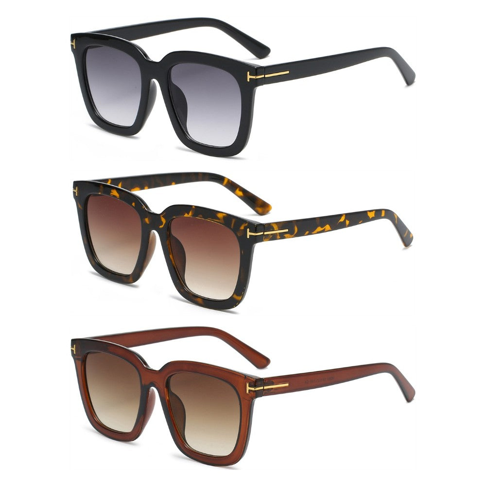 3 Pairs OOLVS Square Sunglasses For Women's OS-W004