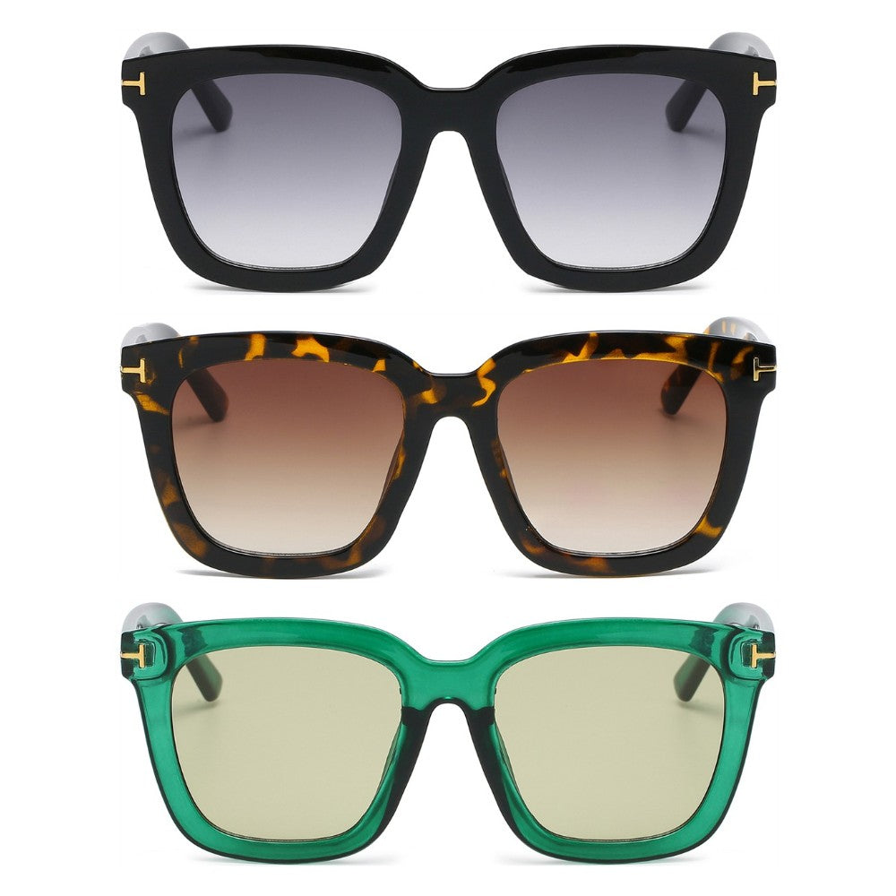 3 Pairs OOLVS Square Sunglasses For Women's OS-W004