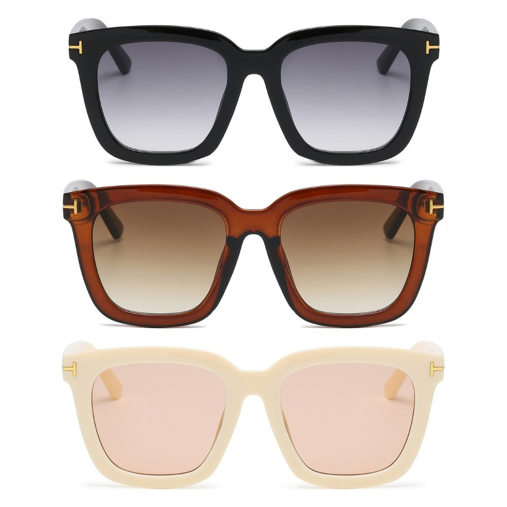 3 Pairs OOLVS Square Sunglasses For Women's OS-W004