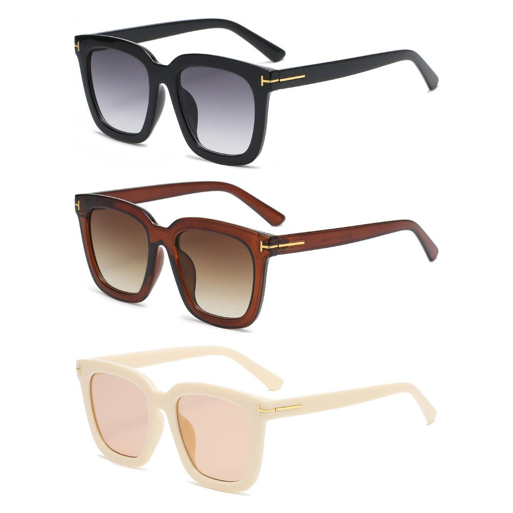 3 Pairs OOLVS Square Sunglasses For Women's OS-W004