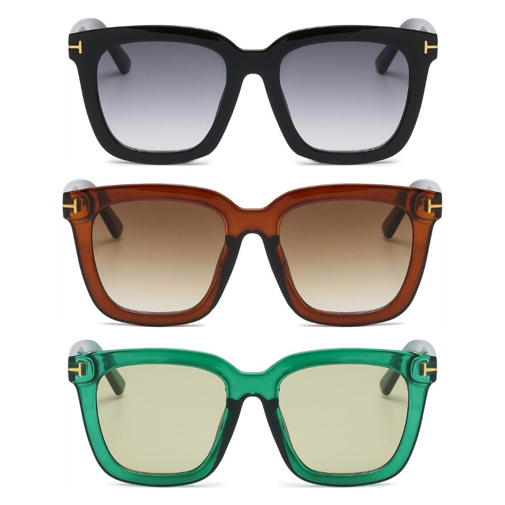 3 Pairs OOLVS Square Sunglasses For Women's OS-W004