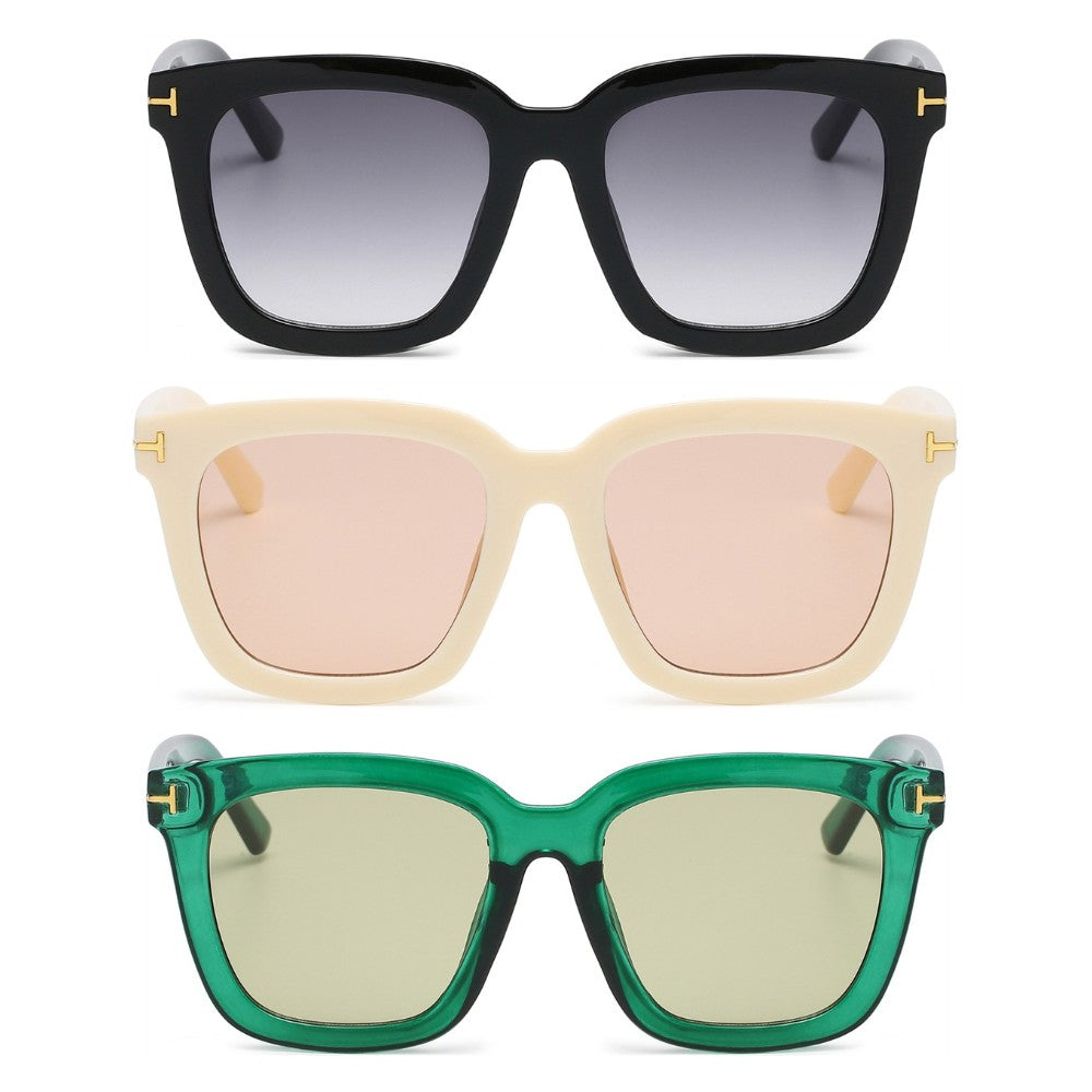 3 Pairs OOLVS Square Sunglasses For Women's OS-W004