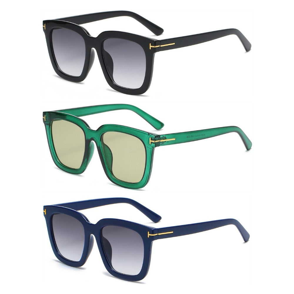 3 Pairs OOLVS Square Sunglasses For Women's OS-W004