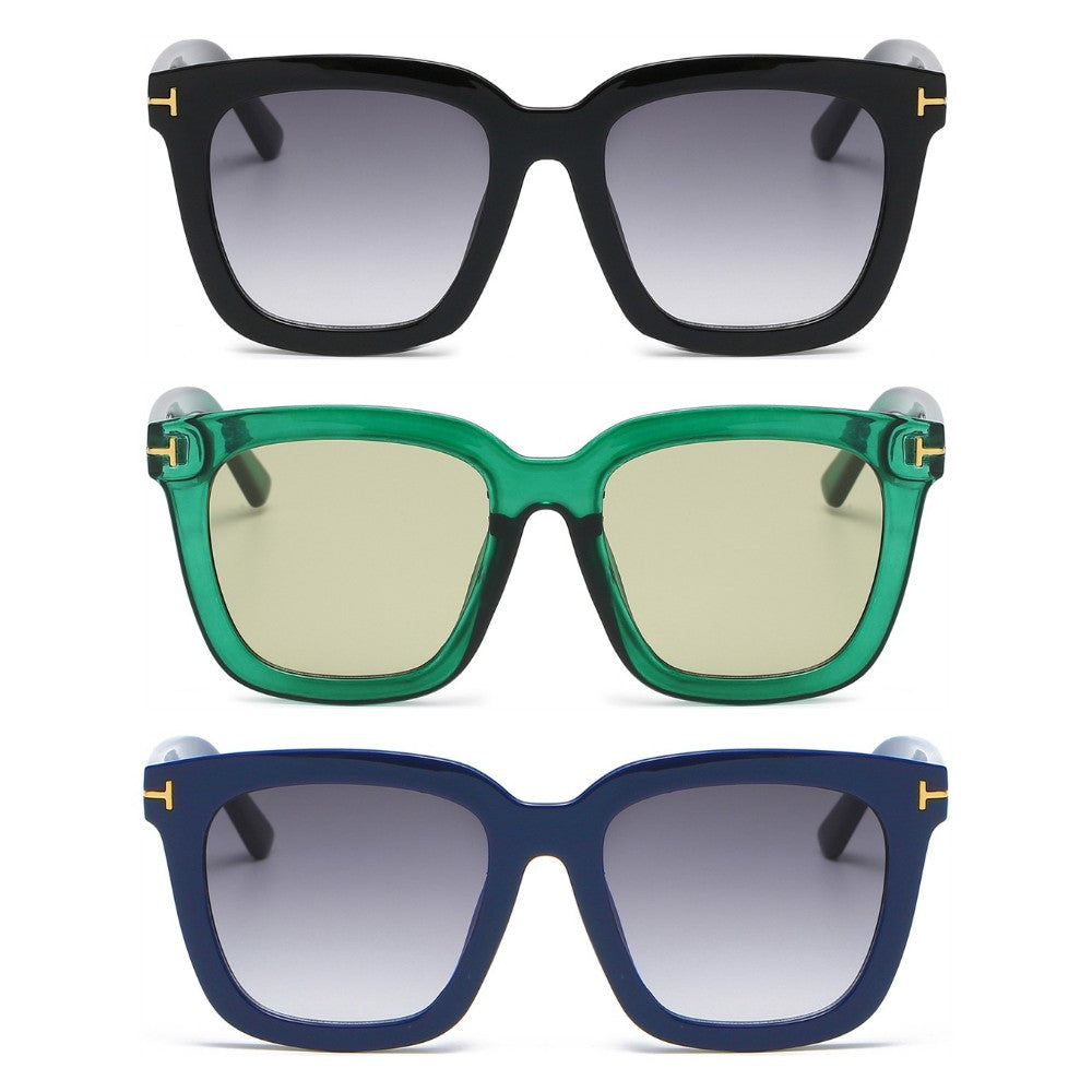 3 Pairs OOLVS Square Sunglasses For Women's OS-W004
